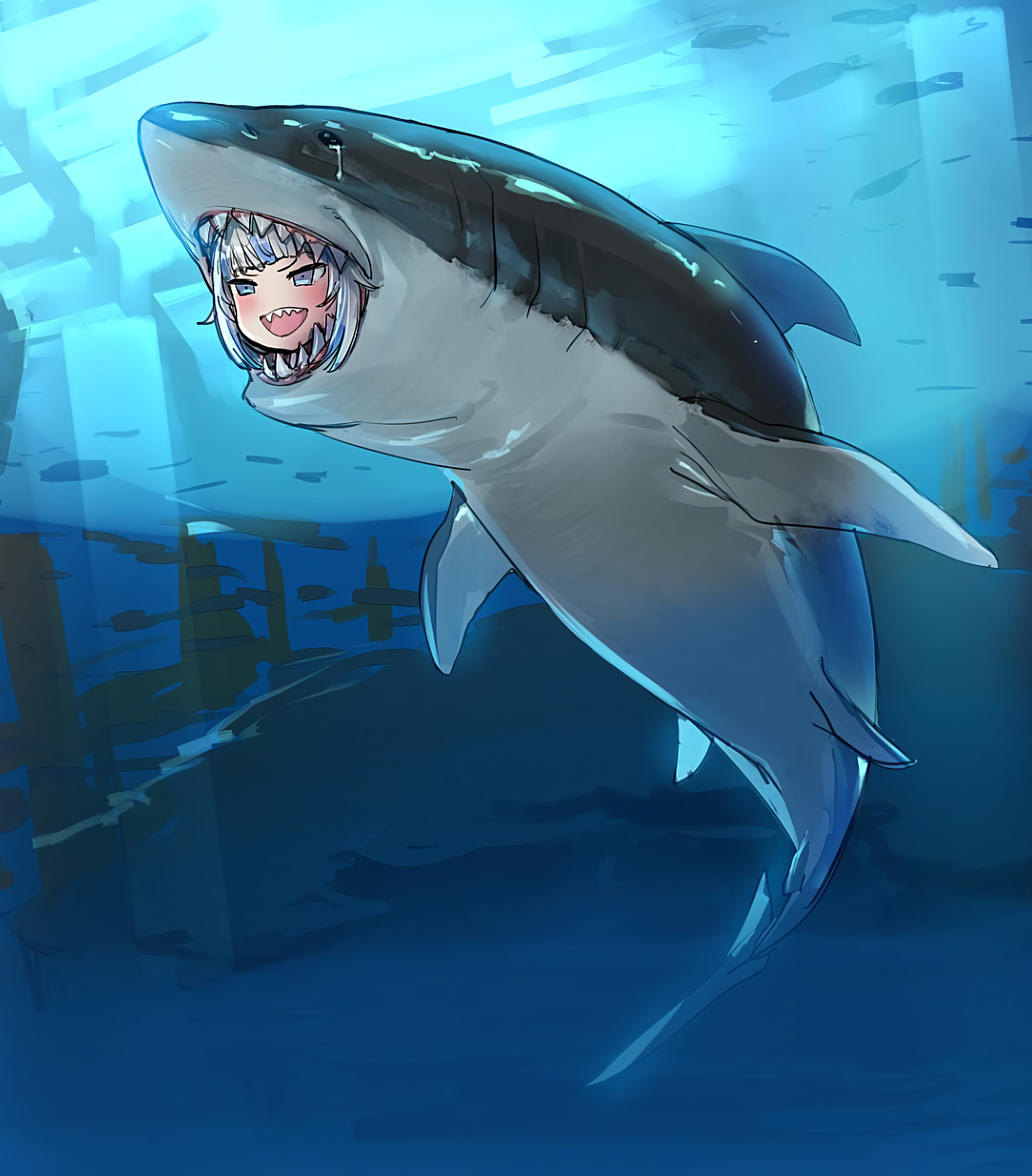 Аниме акула gawrgura