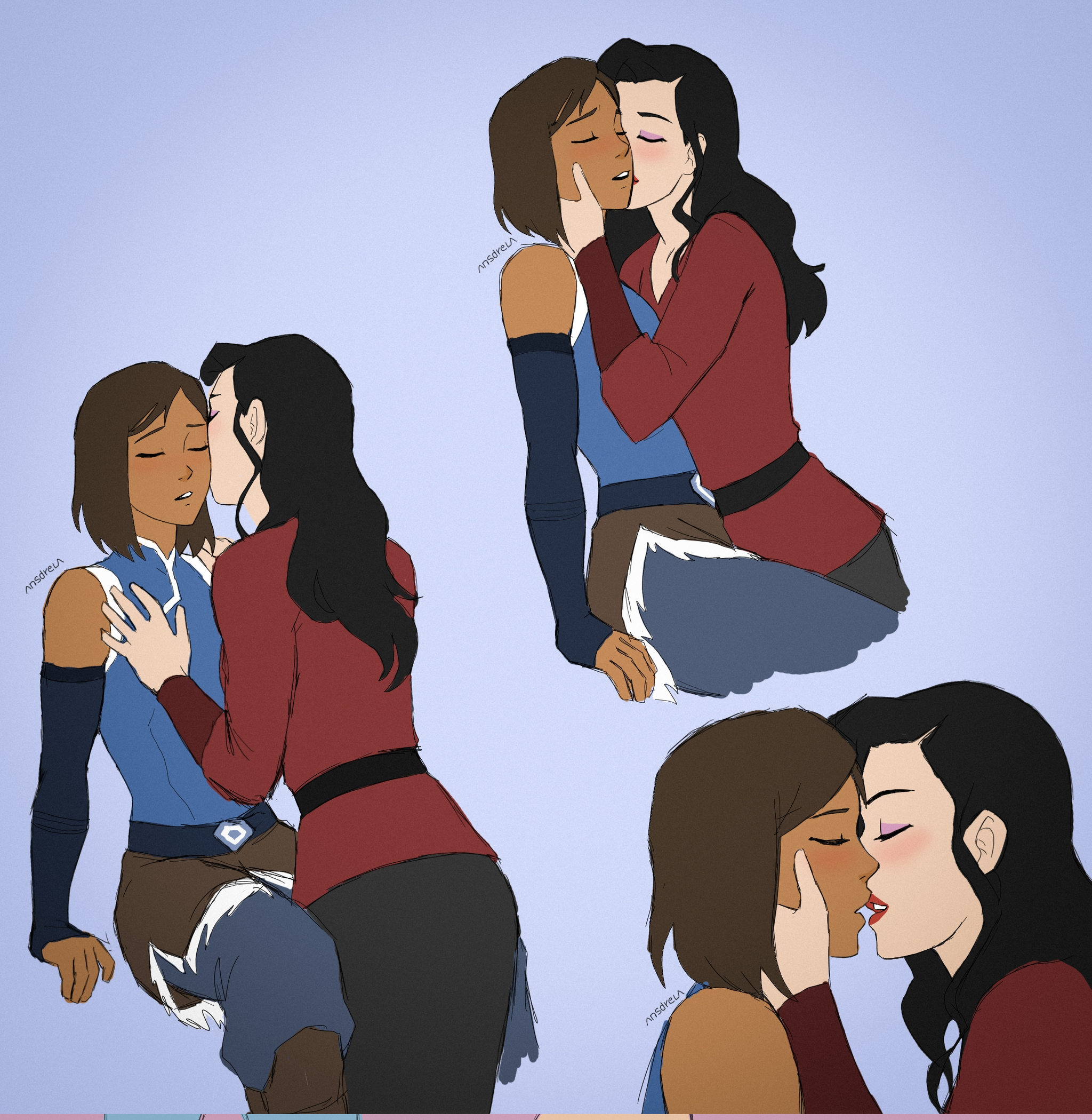 Korra and Asami by Ansdrela (Drakyx) - Corra, Asami Sato, Corrasami, Avatar...