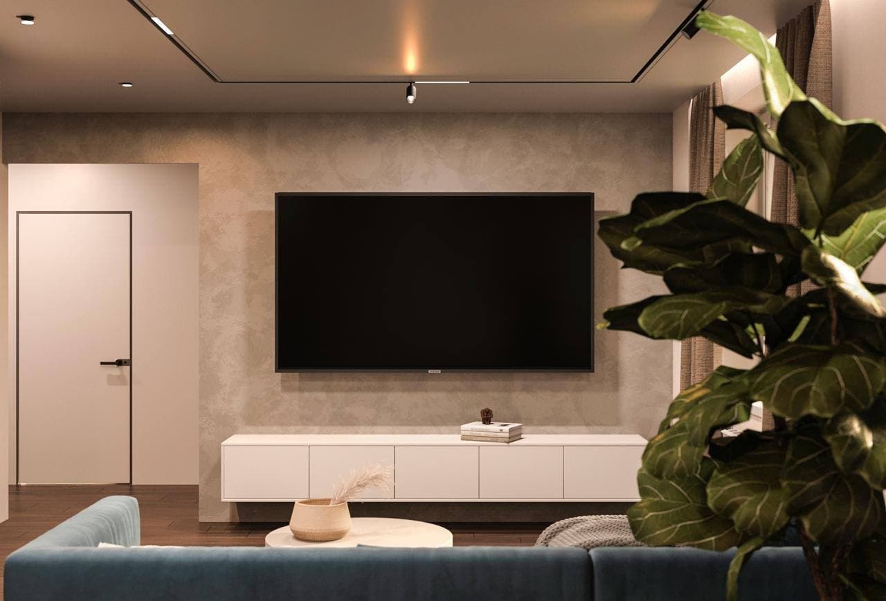 Как оформить ТВ-зону в гостиной: варианты отделки, декора, освещения