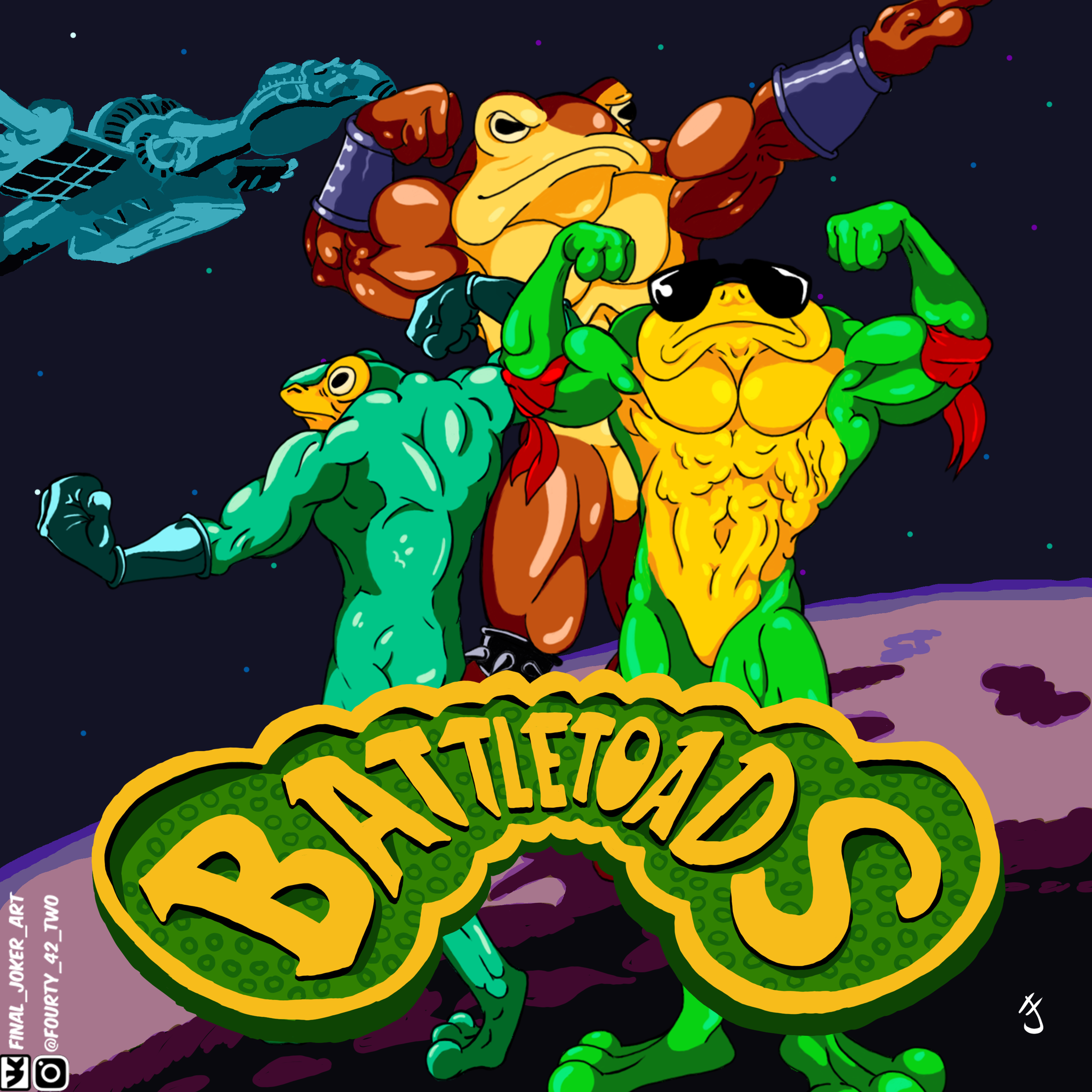 Battletoads CoverART | Пикабу