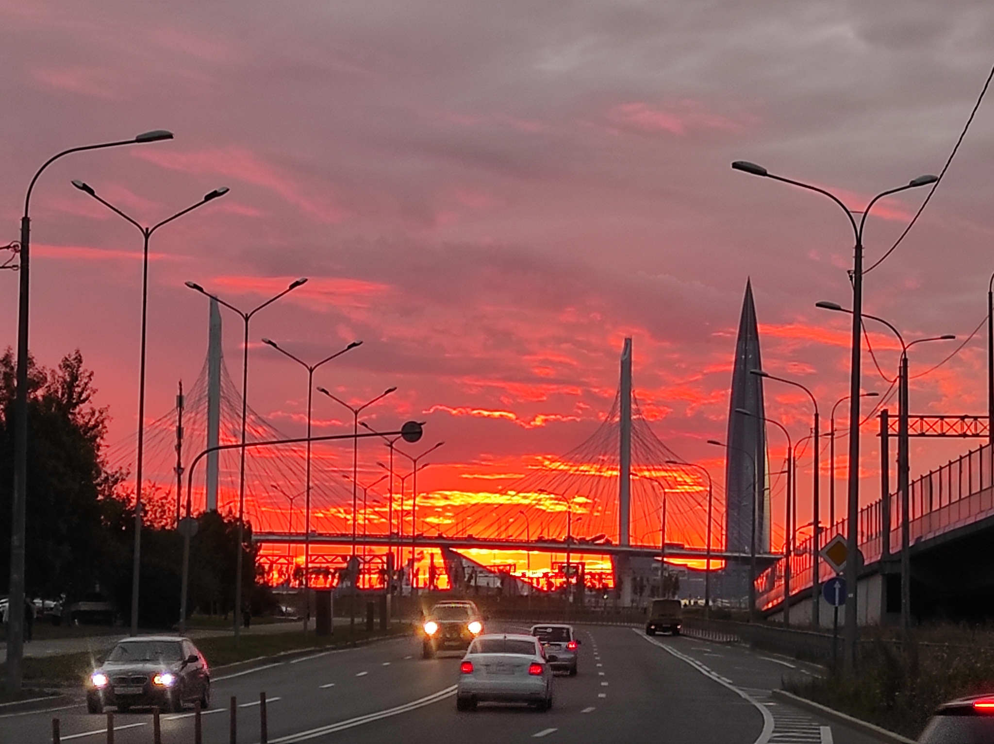 Закат СПб | Пикабу