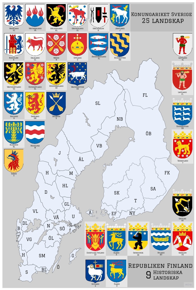 Территориальное деление Швеции. Провинции | Пикабу