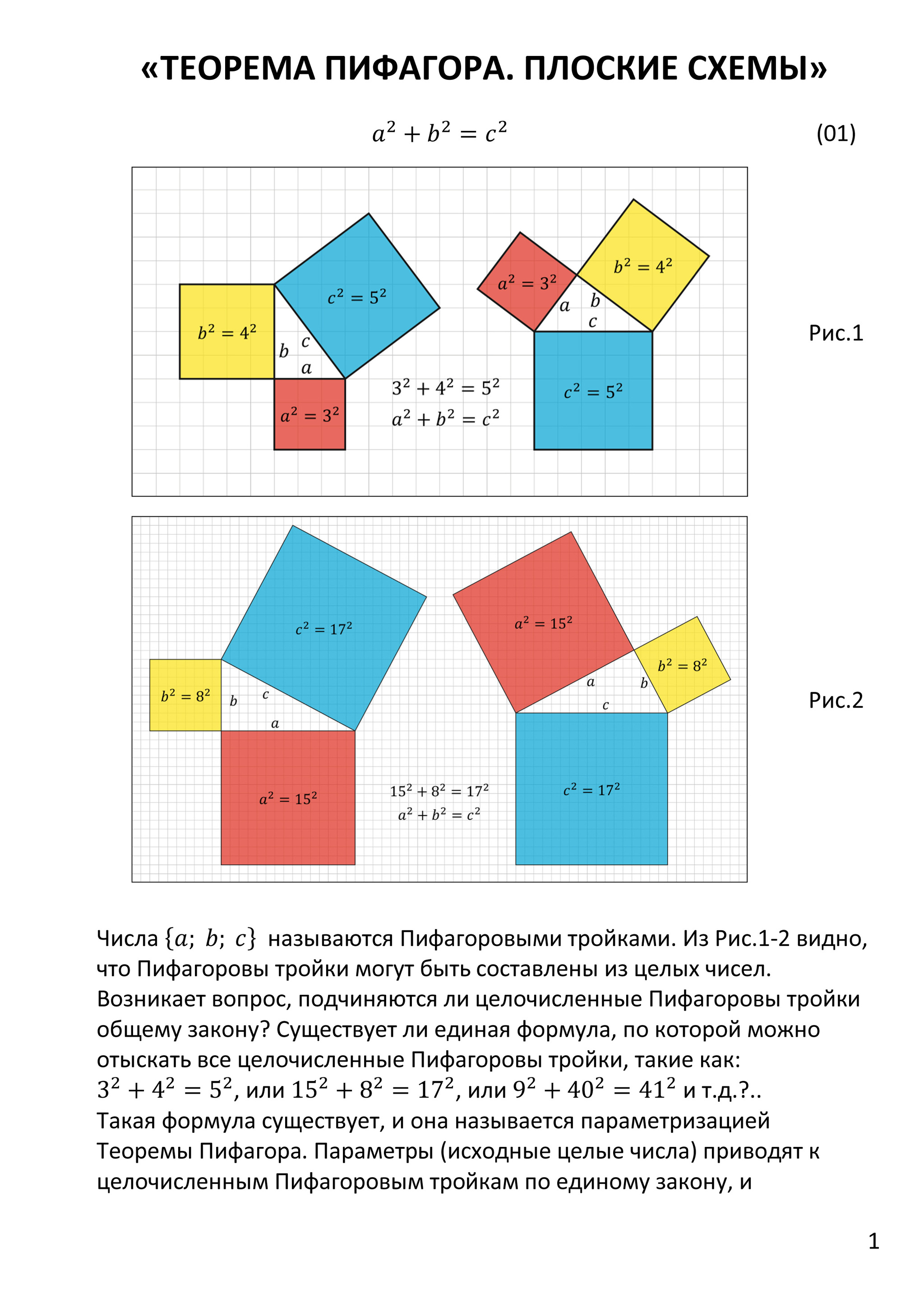 Теорема Пифагора. Плоские Схемы | Пикабу