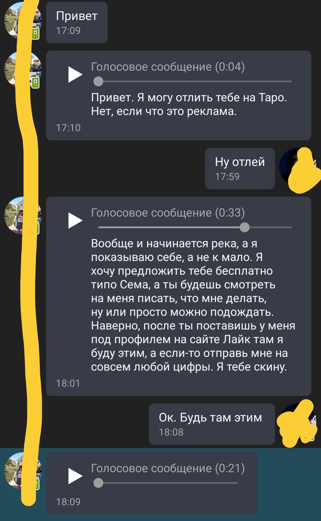 В голосовом бот говорил, что будет трогать себя за всякое, но текст... |  Пикабу