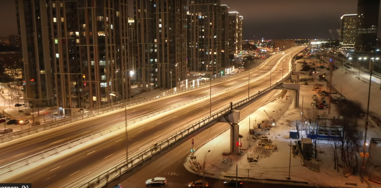 Ночная Москва или Запуск движения по Северо-Восточной хорде от проезда  Нансена до Берёзовой аллеи вокруг метро Ботанический сад | Пикабу