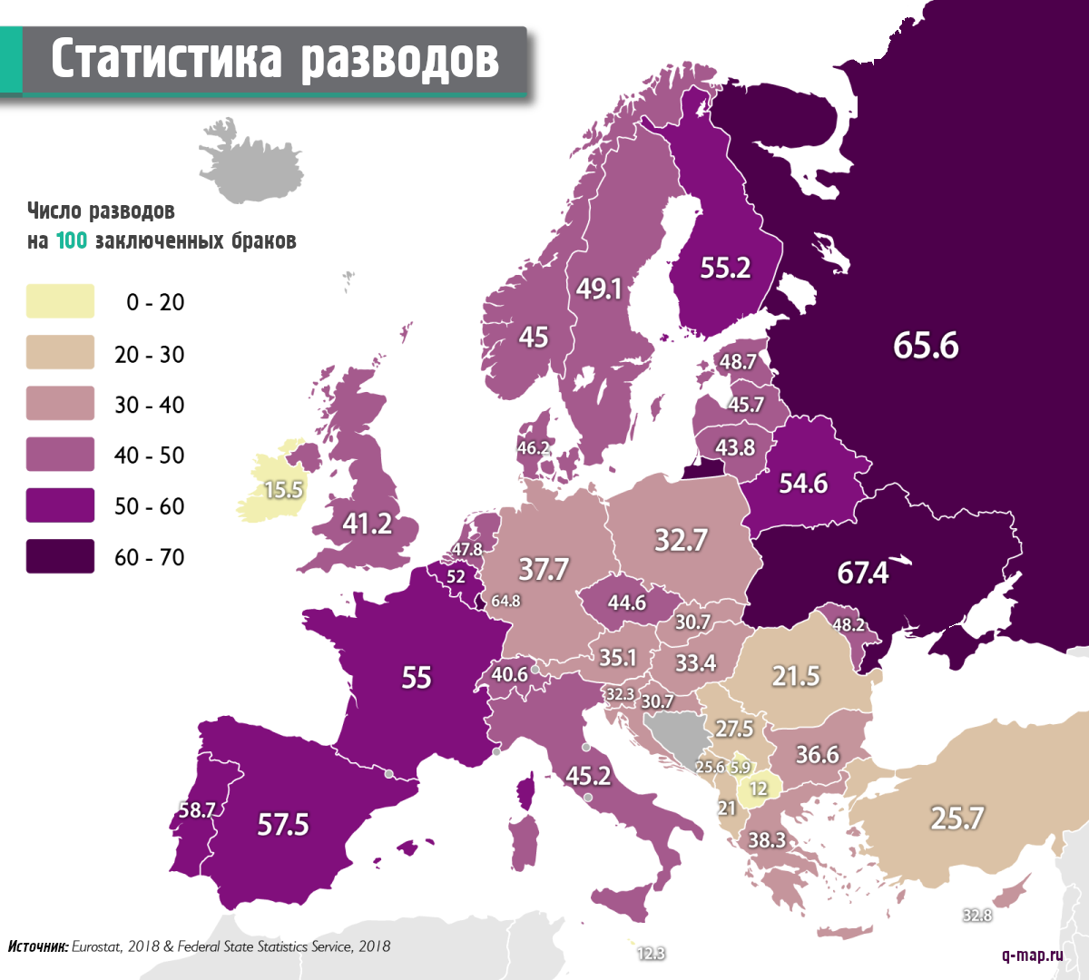 Разводы 2018 статистика