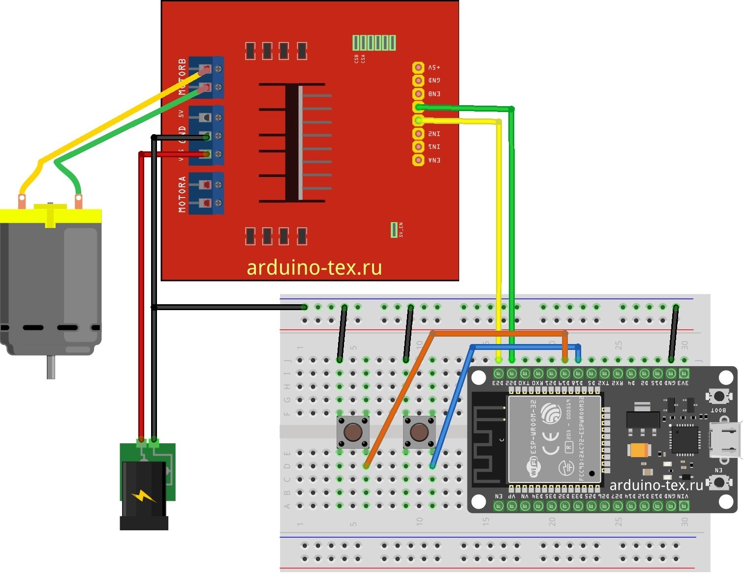 Урок 5. Управление двигателем постоянного тока ESP32 и MicroPython | Пикабу