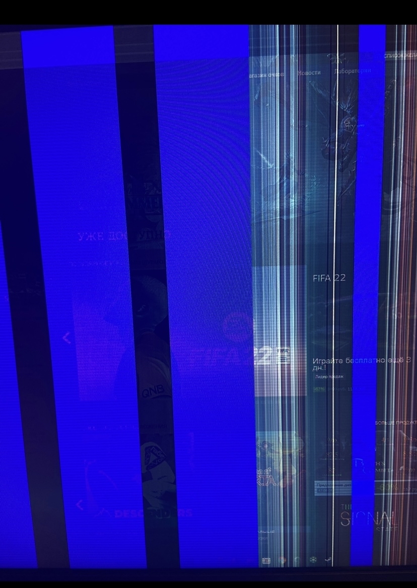 Пошли полосы по новому монитору LG из DNS | Пикабу