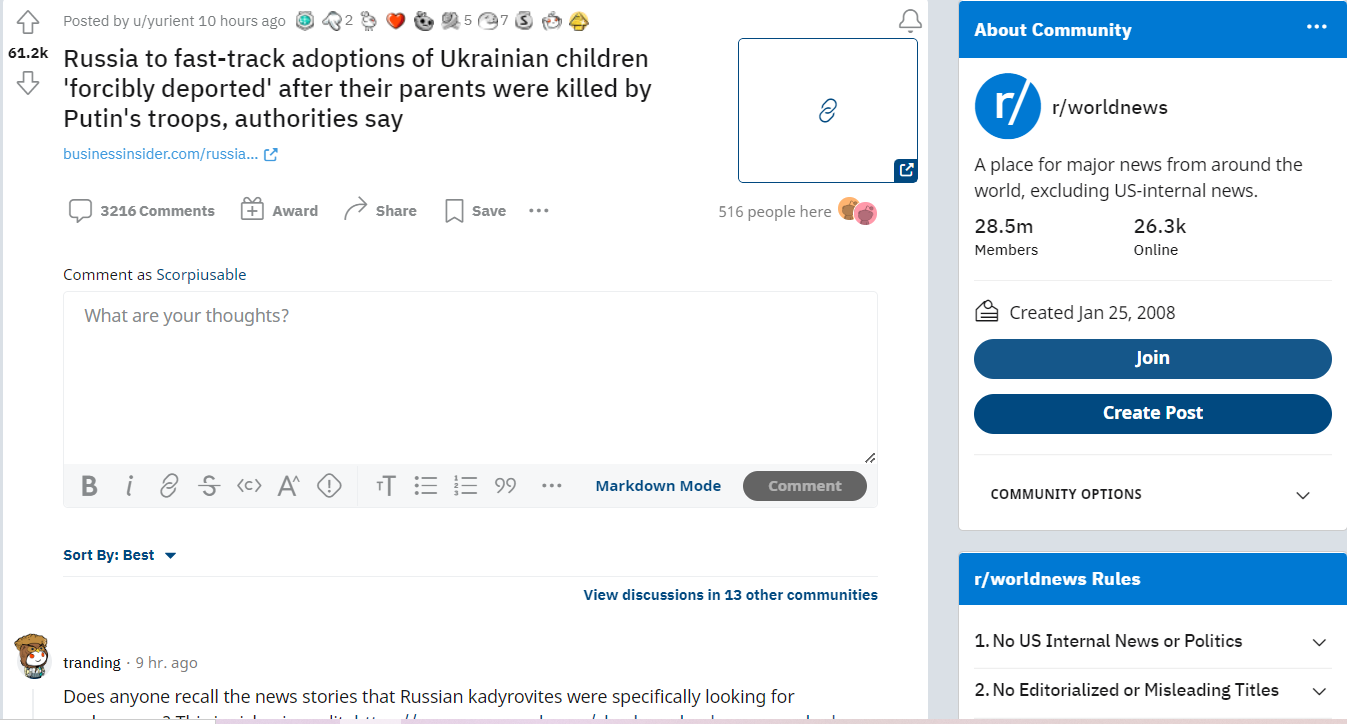 Reddit: Россия ускорит процесс усыновления украинских детей | Пикабу