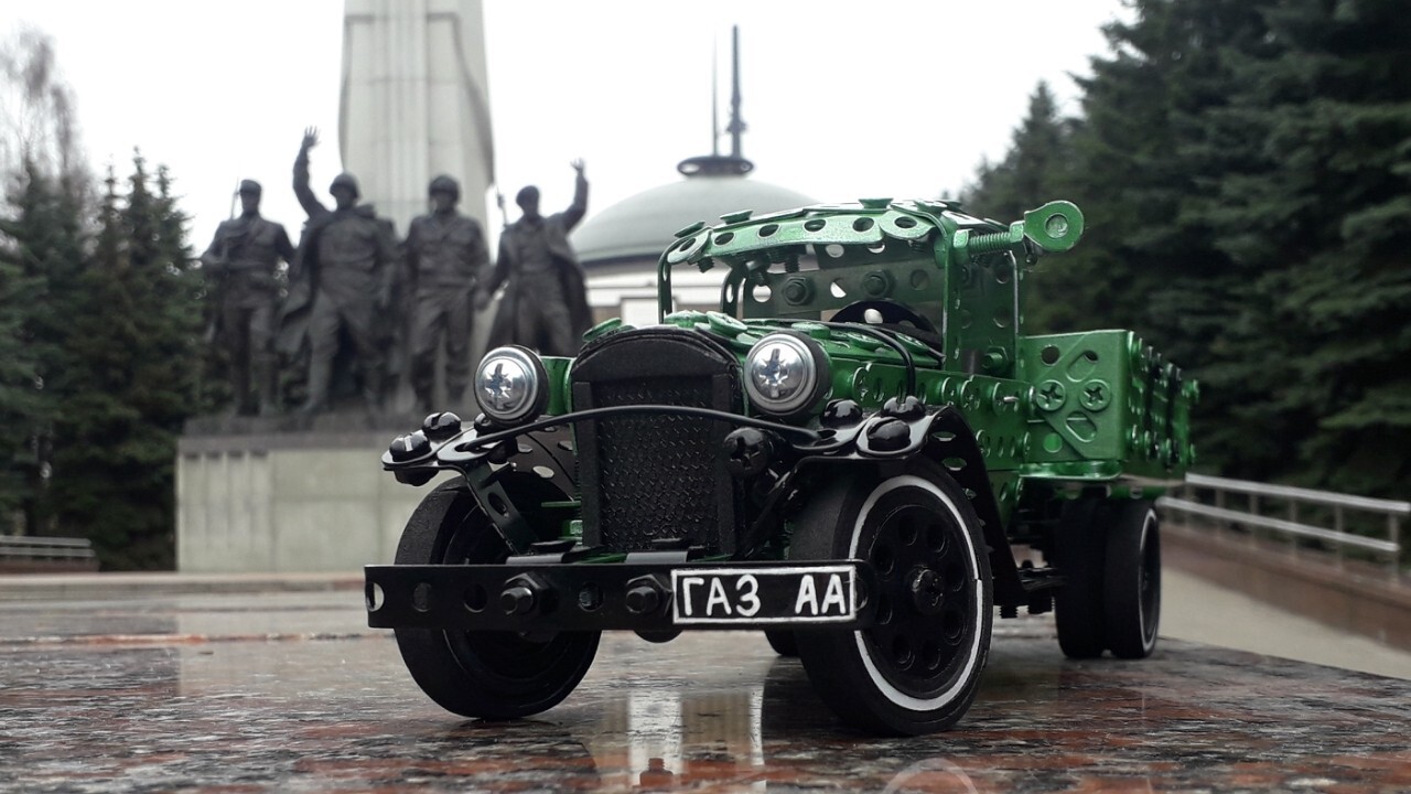 1937 ГАЗ-АА Полуторка из металлического конструктора, проволоки, резины и  картона | Пикабу