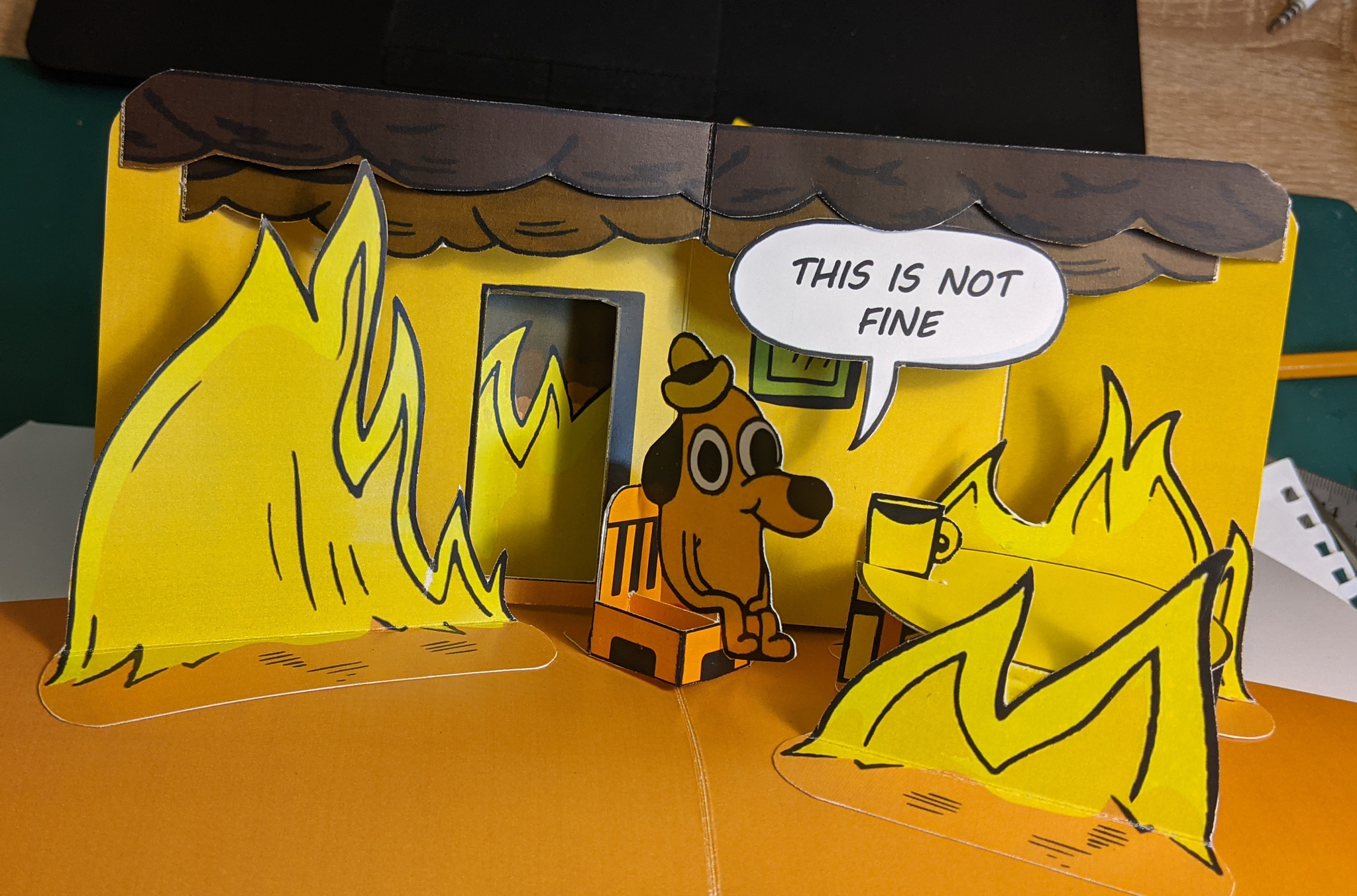 This is fine открытка | Пикабу