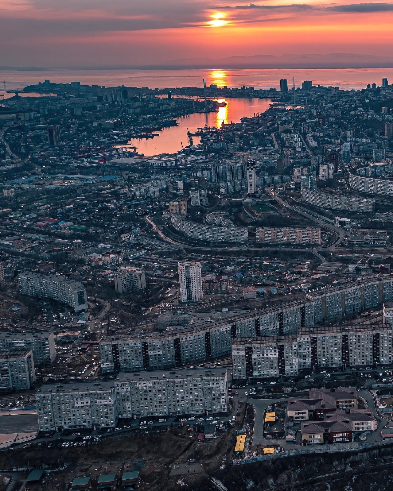 Закат во Владивостоке | Пикабу