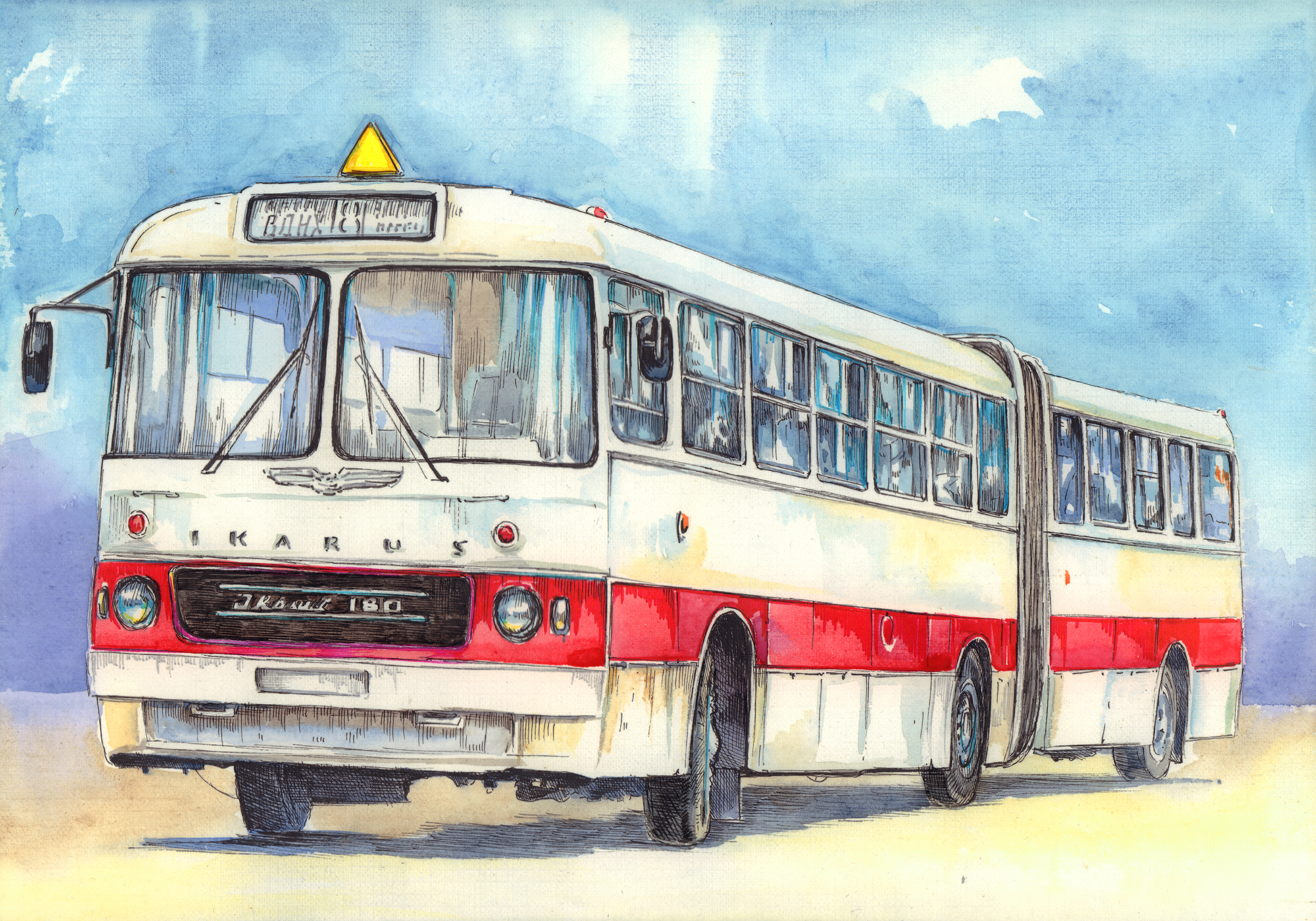 Советский автобус рисунок