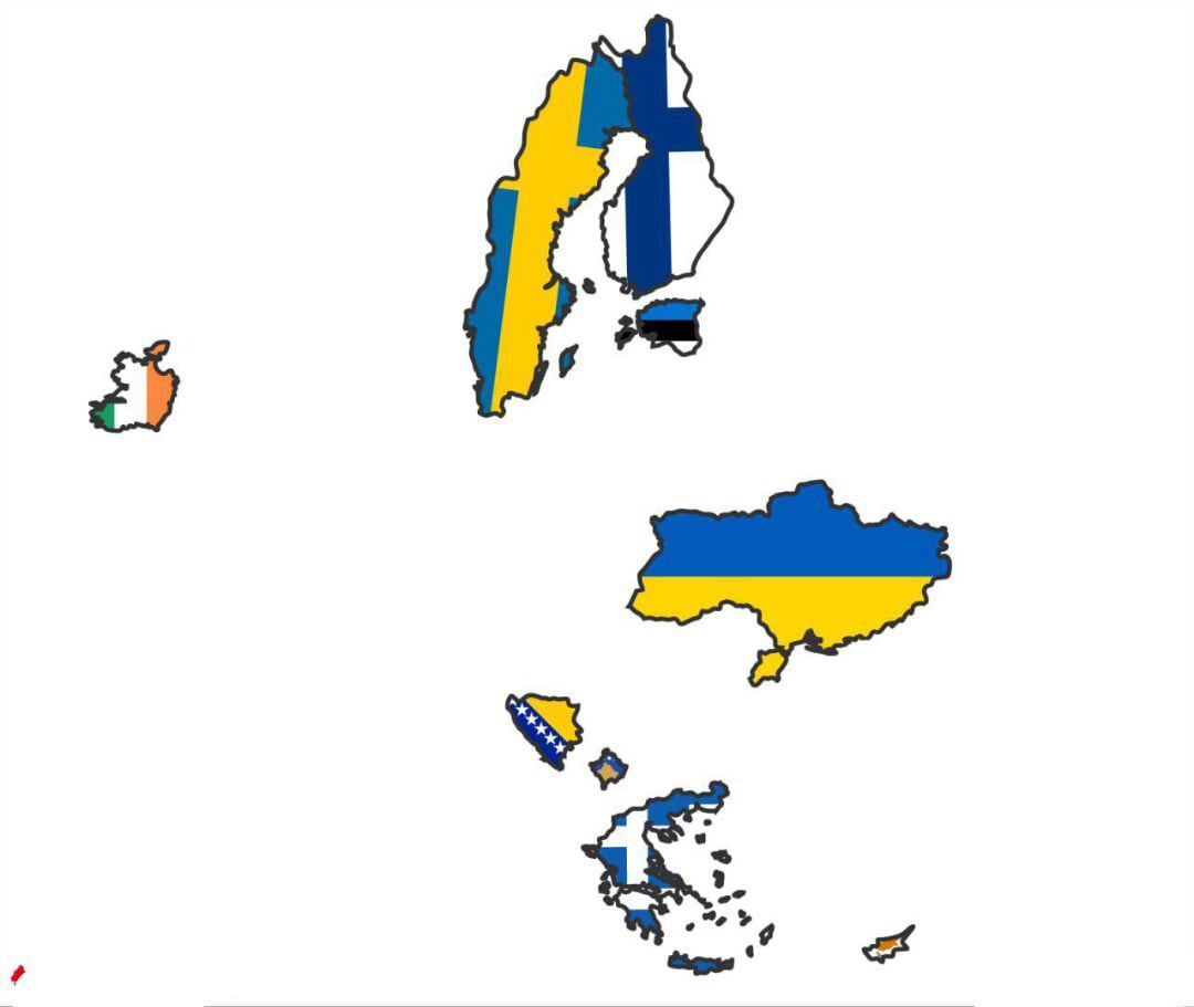Во всей Европе всего 9 стран, у которых на флаге нет красного цвета | Пикабу