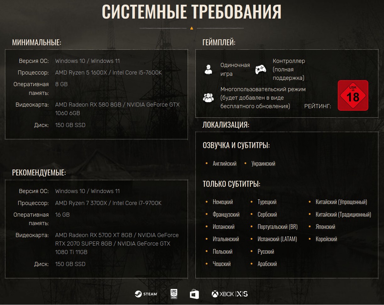 GSC Game World подтвердила перенос релиза S.T.A.L.K.E.R. 2 на 2023 год и  убрала русскую озвучку из игры | Пикабу