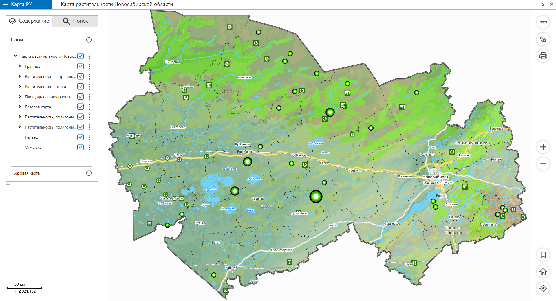 Интерактивная карта «Природа Новосибирской области» | Пикабу
