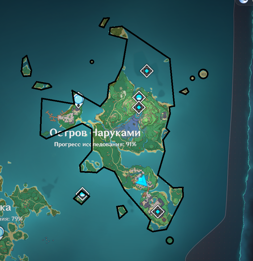 Площадь государств в Genshin Impact
