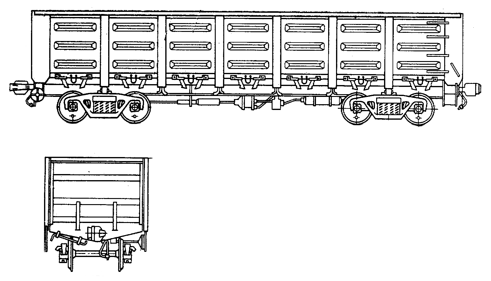 Пассажирский вагон Сборная модель из картона. Масштаб НО 1/87 [287]