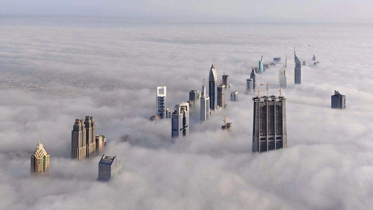 Вид с самой высокой башни Дубая - Бурдж-Халифа