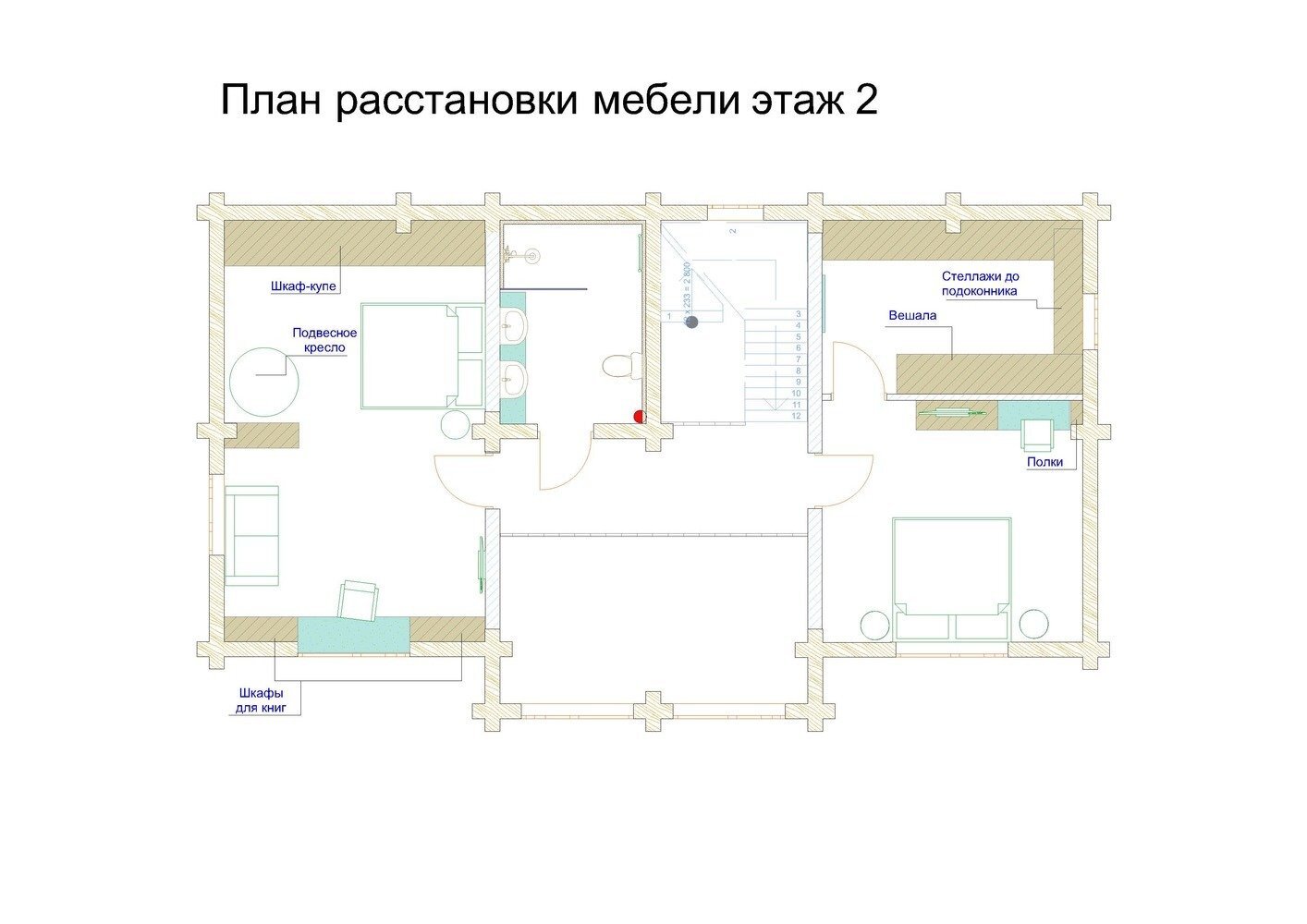 Бревенчатый дом с двусветной гостиной и тремя спальнями | Пикабу