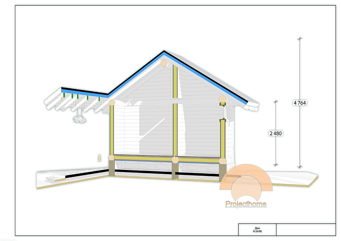 Дом каркасный по технологии post and beam (timber frame) | Пикабу