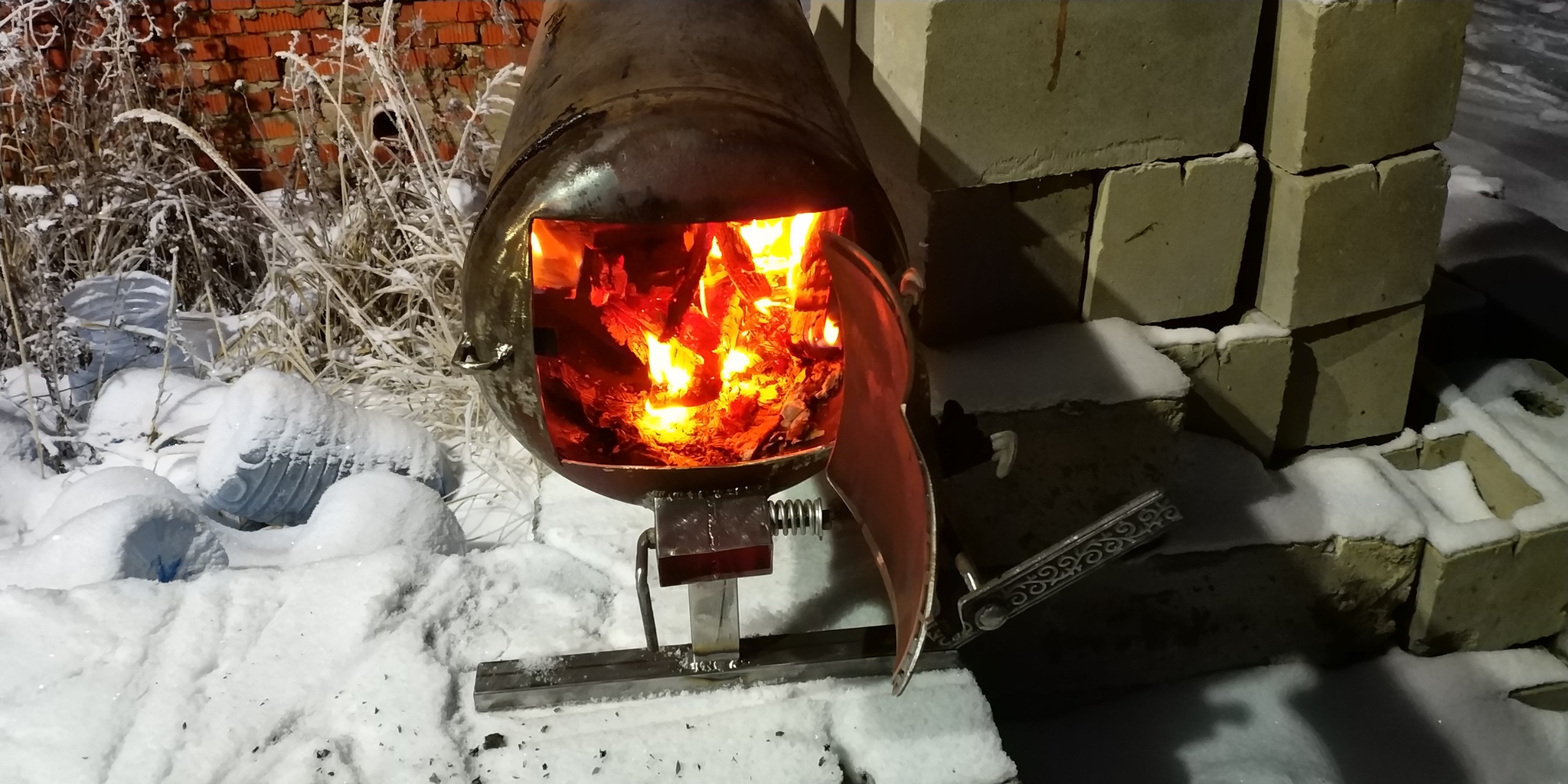 Самодельная печь буржуйка с водяным теплообменником
