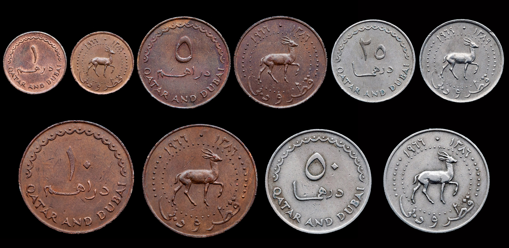 Монеты Дубая. 1 Риал Катара 1996 год. Йеменский риал. Риал Дубая и Катара 18.9.1968 картинки.