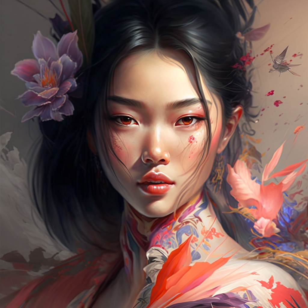 Азиатки от midJourney | Пикабу