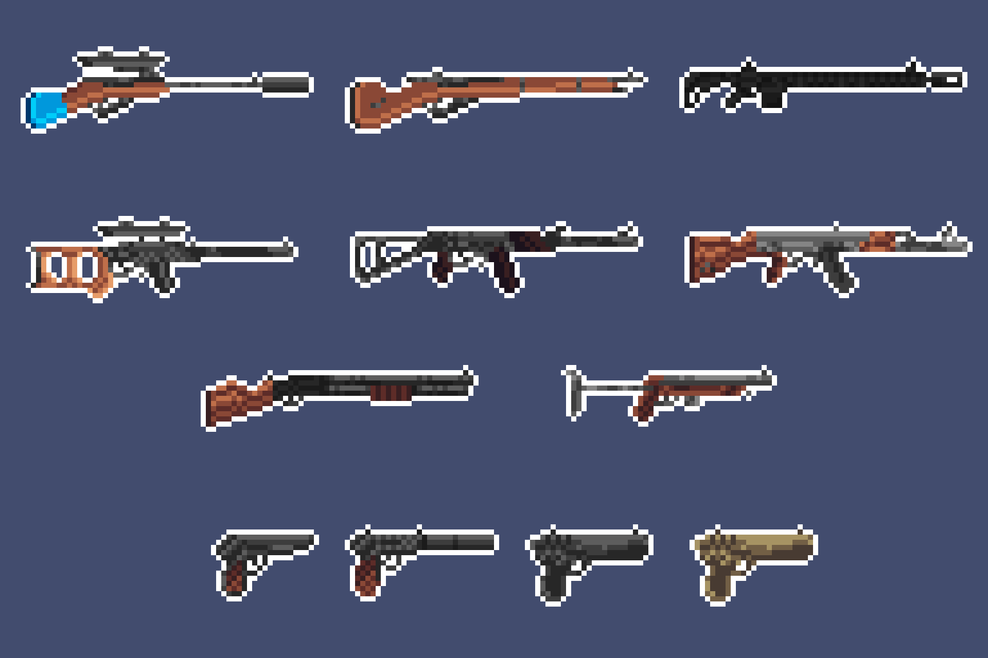 Gun Pixel 2d 32x8