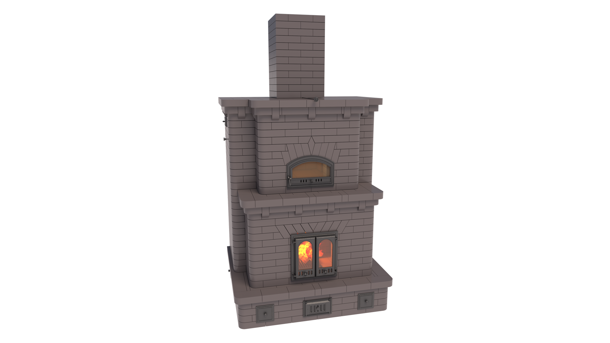 Каминопечь можно сделать по разному... | Пикабу