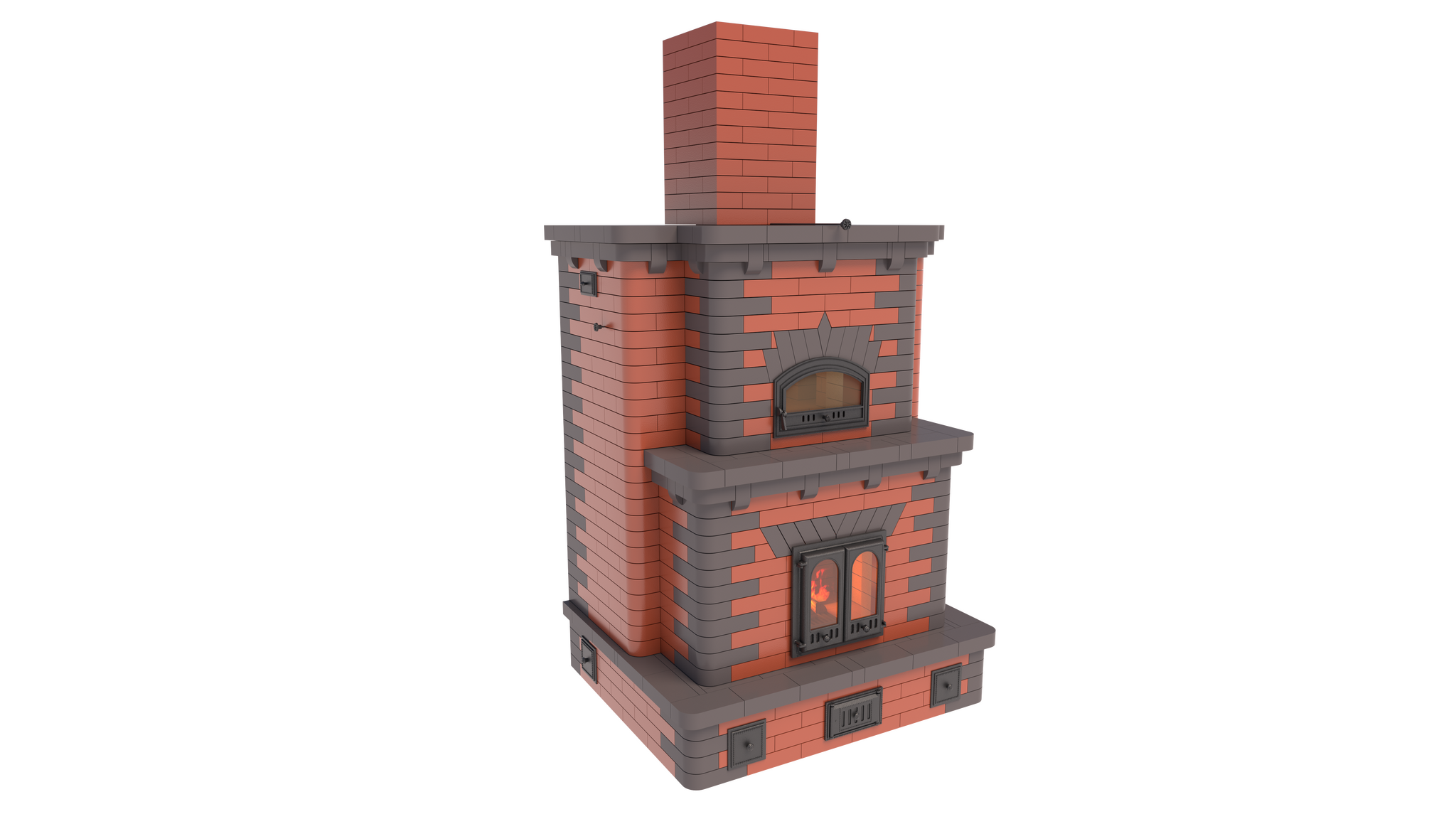 Каминопечь можно сделать по разному... | Пикабу