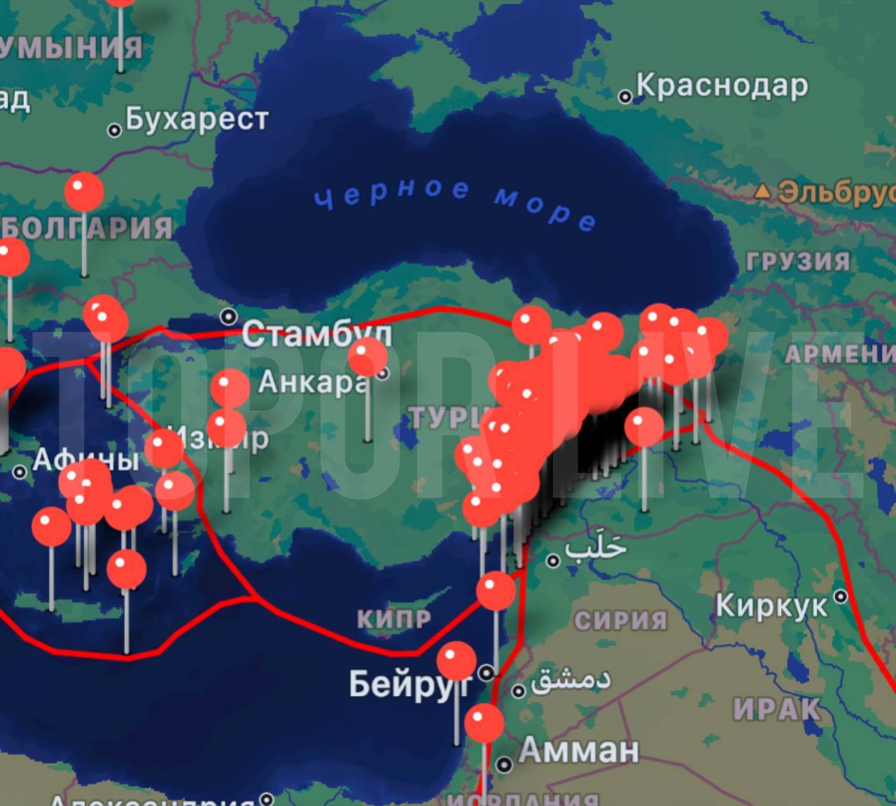 Турция стала на 3 метра ближе | Пикабу