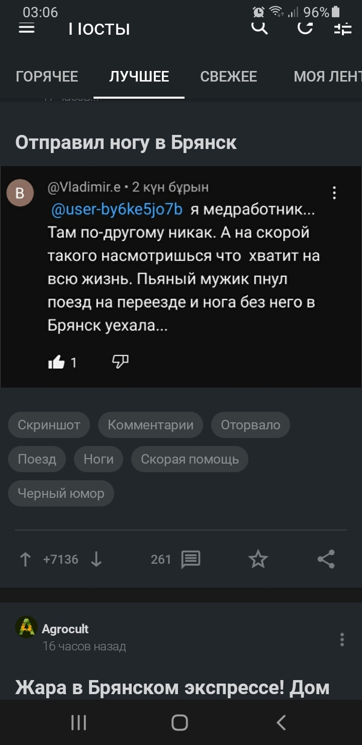 Пост про то, как нога глупого человека самовольно уехала на поезде в Брянск,  а следующий пост про жару в Брянске! Совпадение? Не думаю | Пикабу