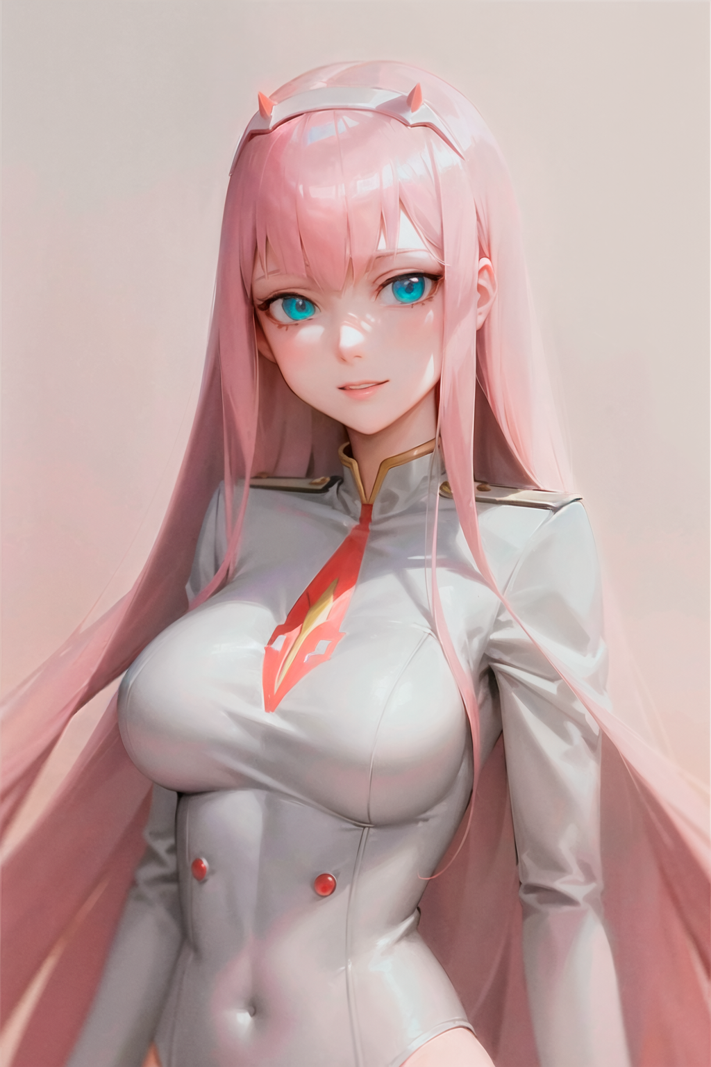 Код 002. Zero Two в белом парадном костюме | Пикабу