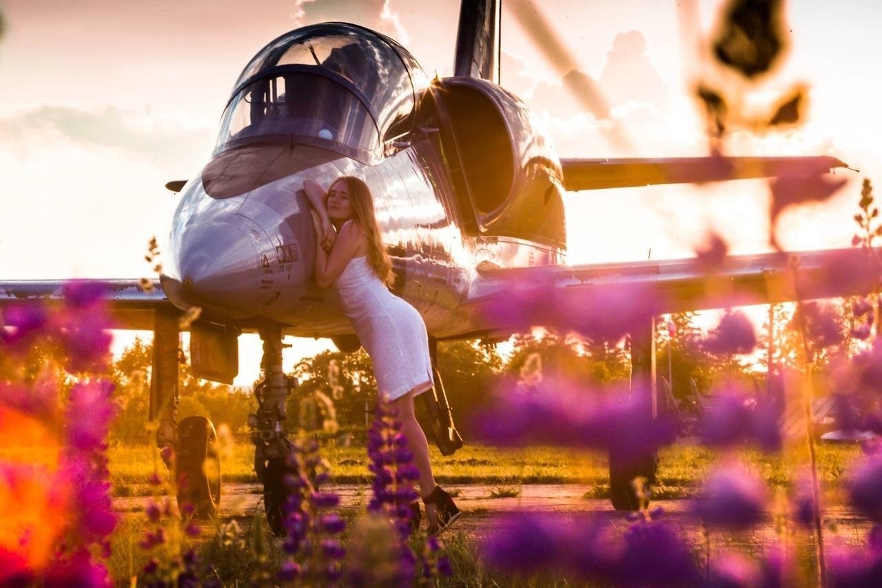 Небо. Самолет. Девушка | Пикабу