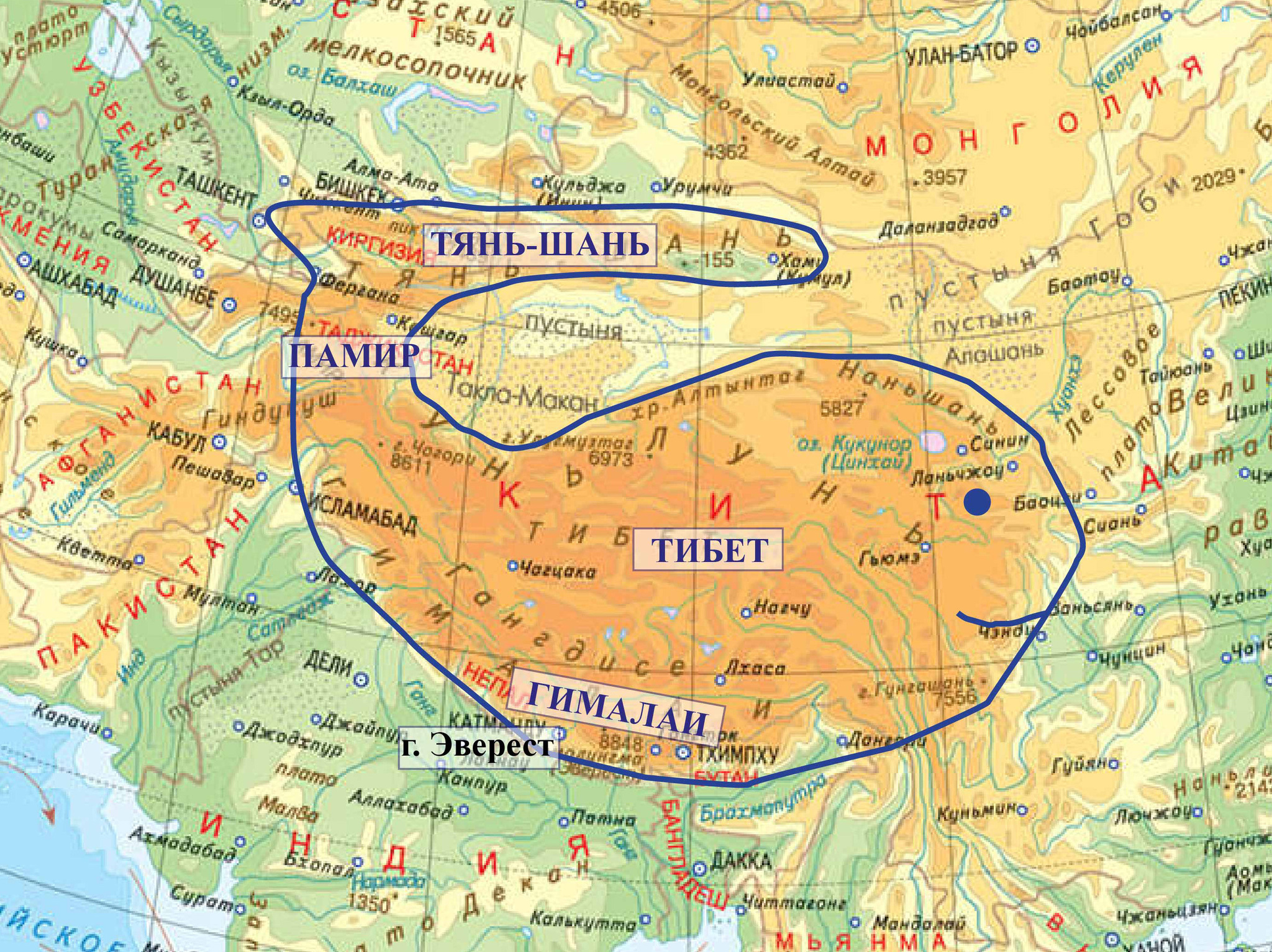 Памир (горы) — Азия — Планета Земля