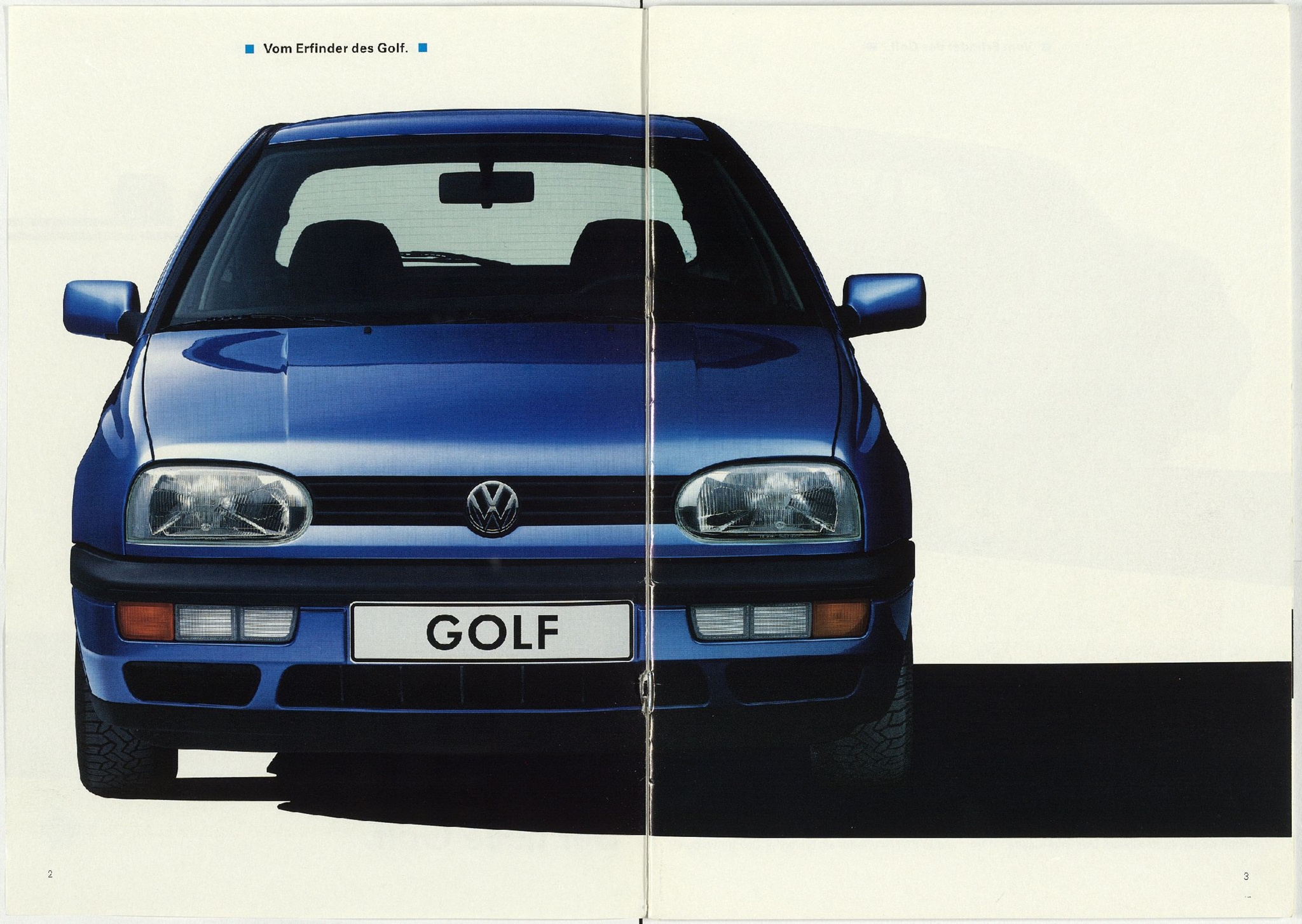 Брошюра VolksWagen Golf за 1991 год