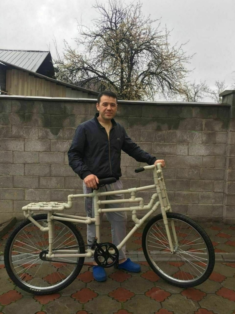Необычные велоси педы: самодельный складной велосипед Дрю Деверекса.
