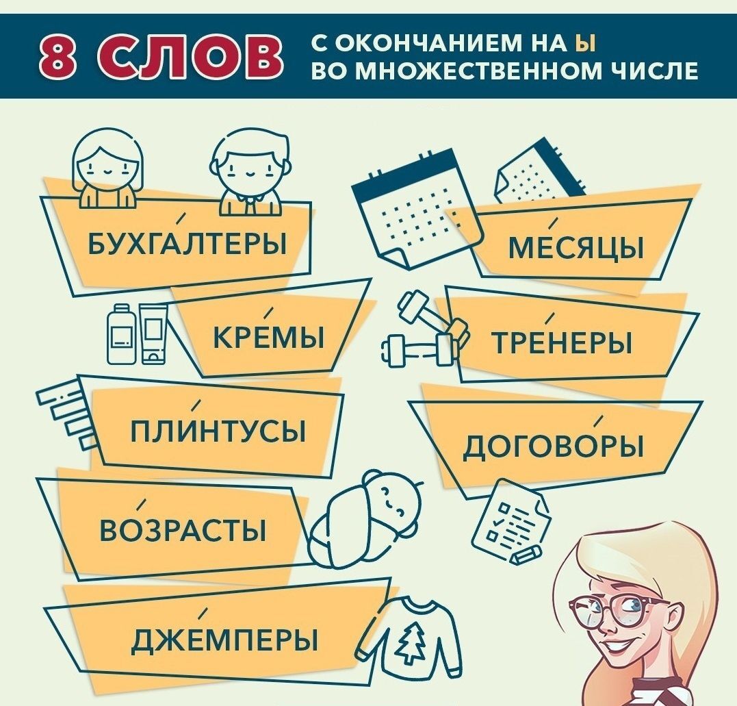 8 слов с окончанием на Ы во множественном числе | Пикабу