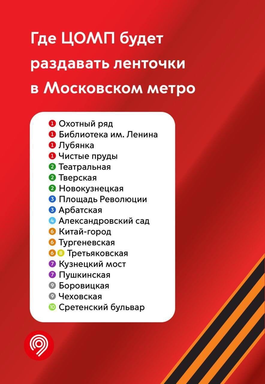 Где в московском транспорте будут раздавать георгиевские ленточки | Пикабу