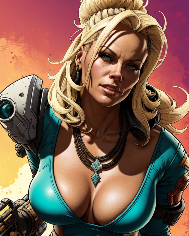 Памела Андерсон в стиле Borderlands 3 | Пикабу