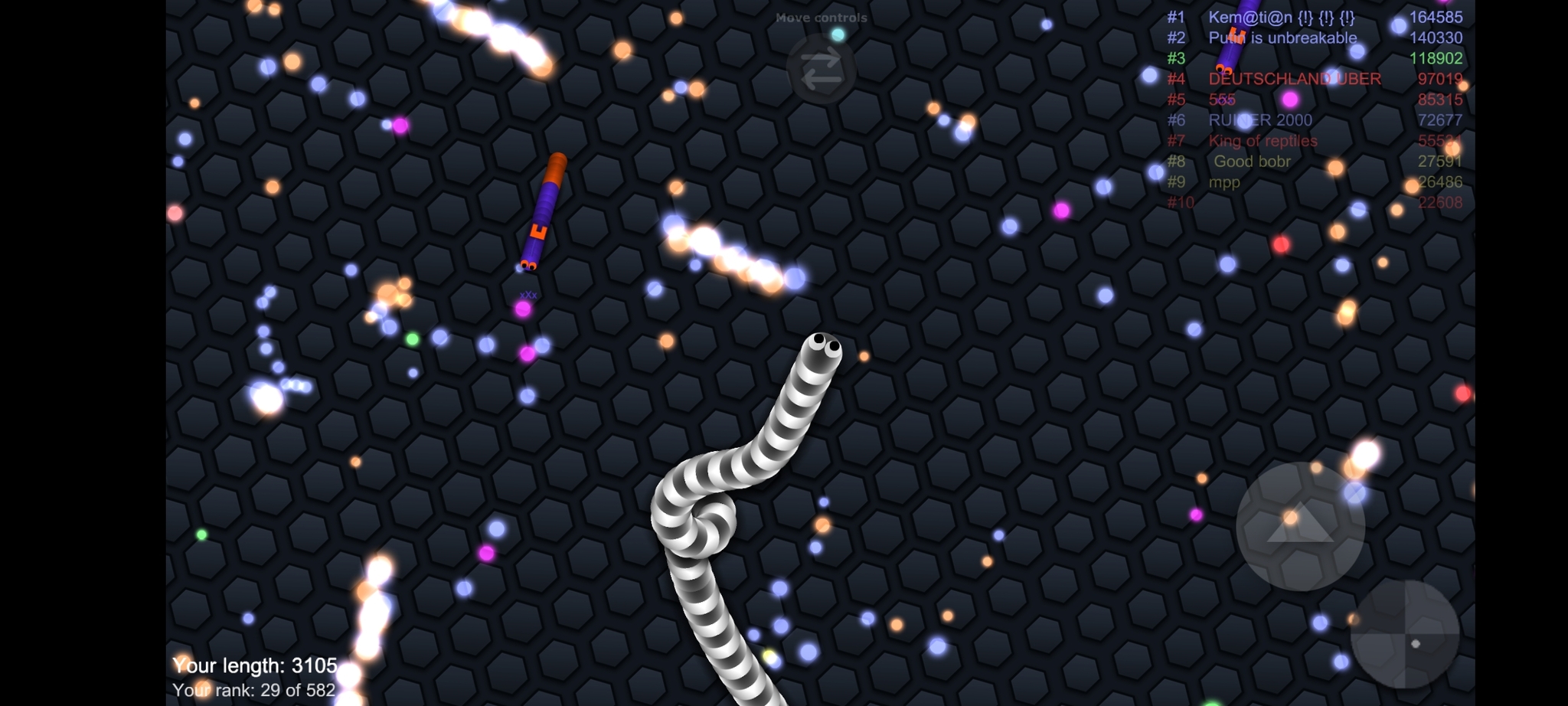 Баг в slither.io | Пикабу