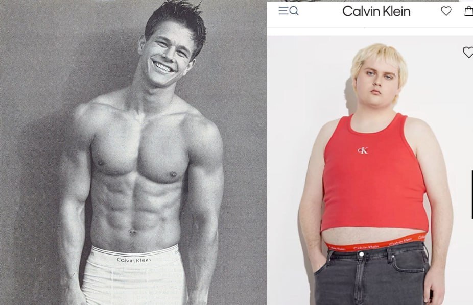 Модели Calvin Klein раньше/сейчас | Пикабу