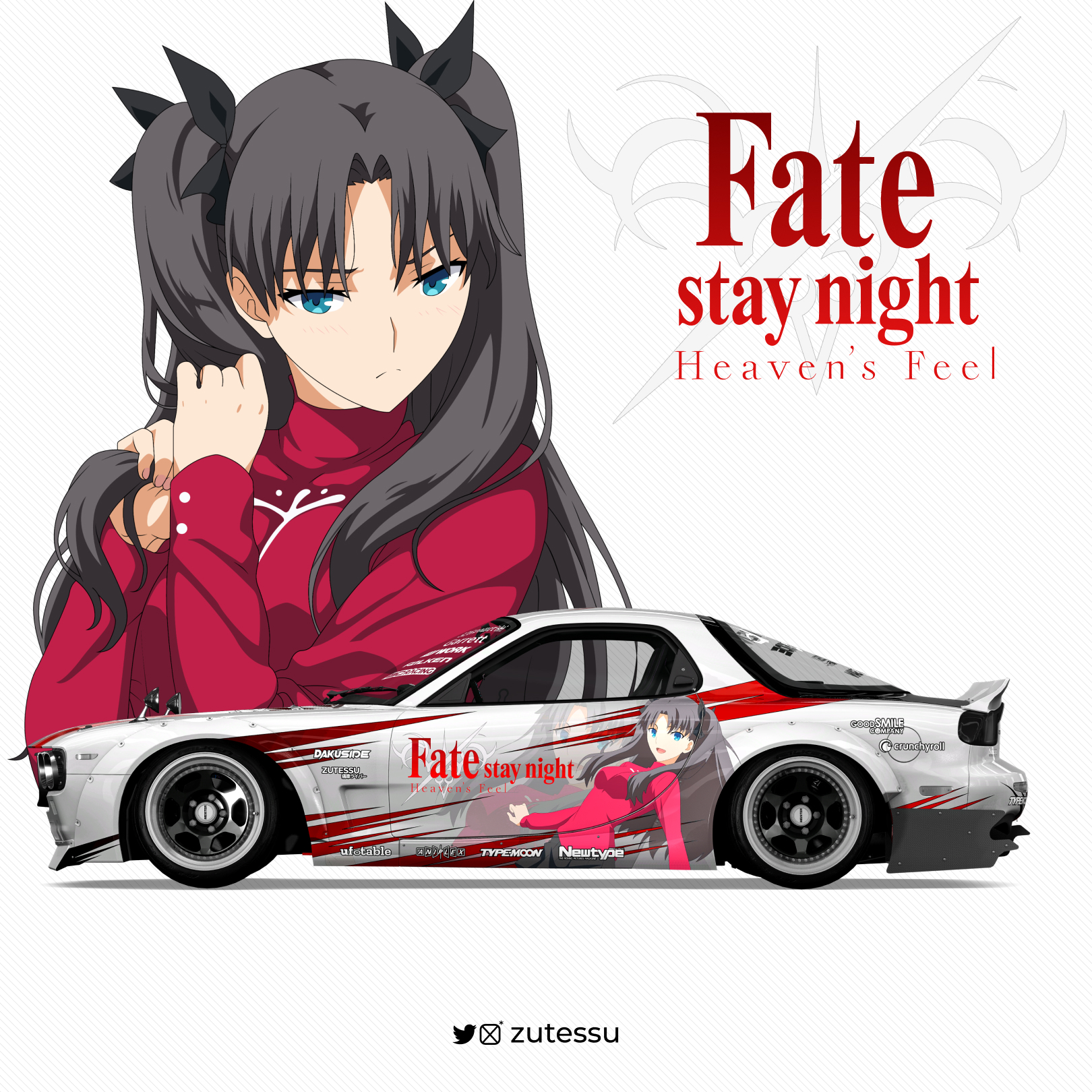 Иташа (аниме) ливрея для Mazda RX7 — Рин Тосака из Fate Stay Night | Пикабу