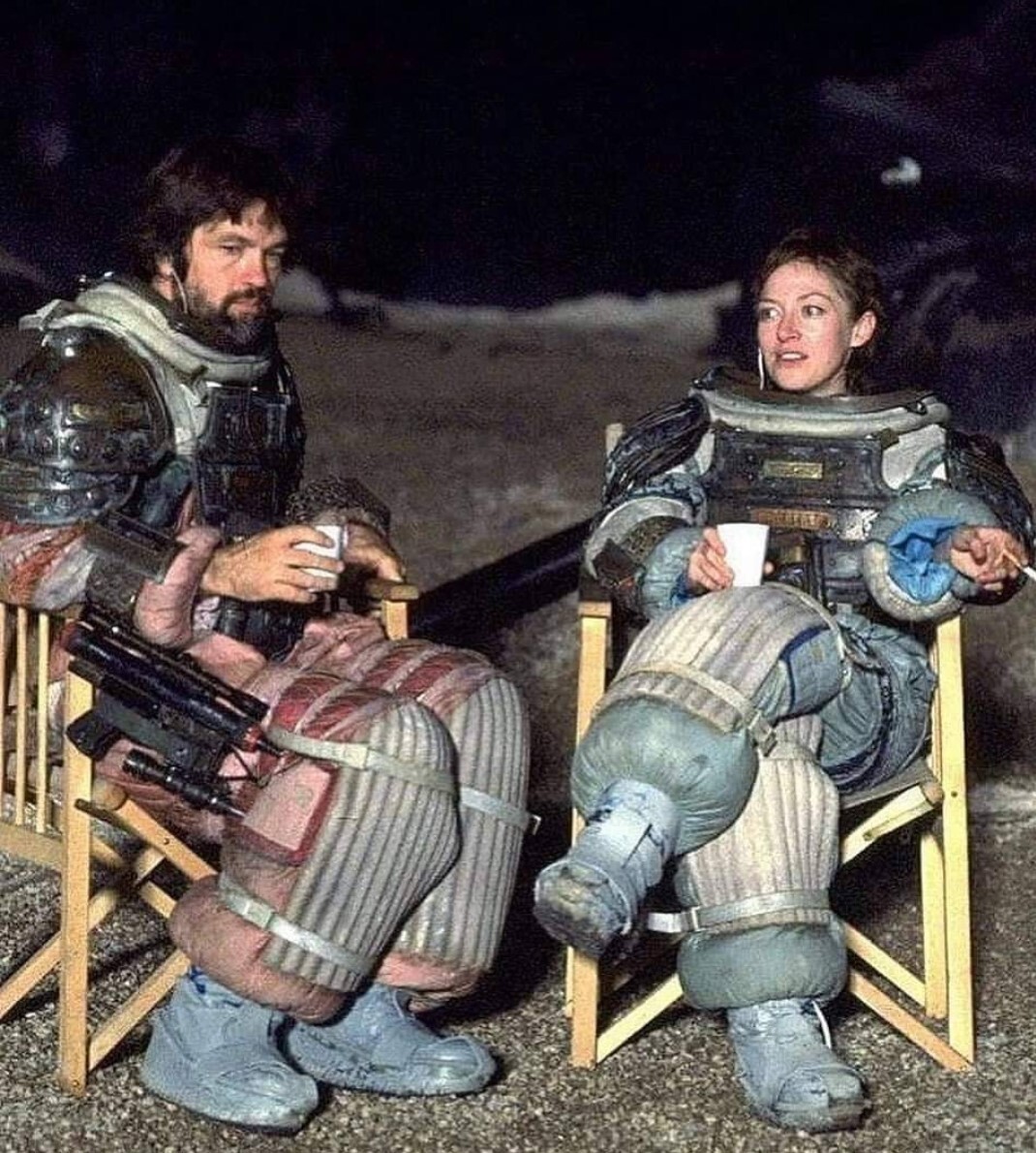 На съемочной площадке фильма «Чужой» (1979) | Пикабу