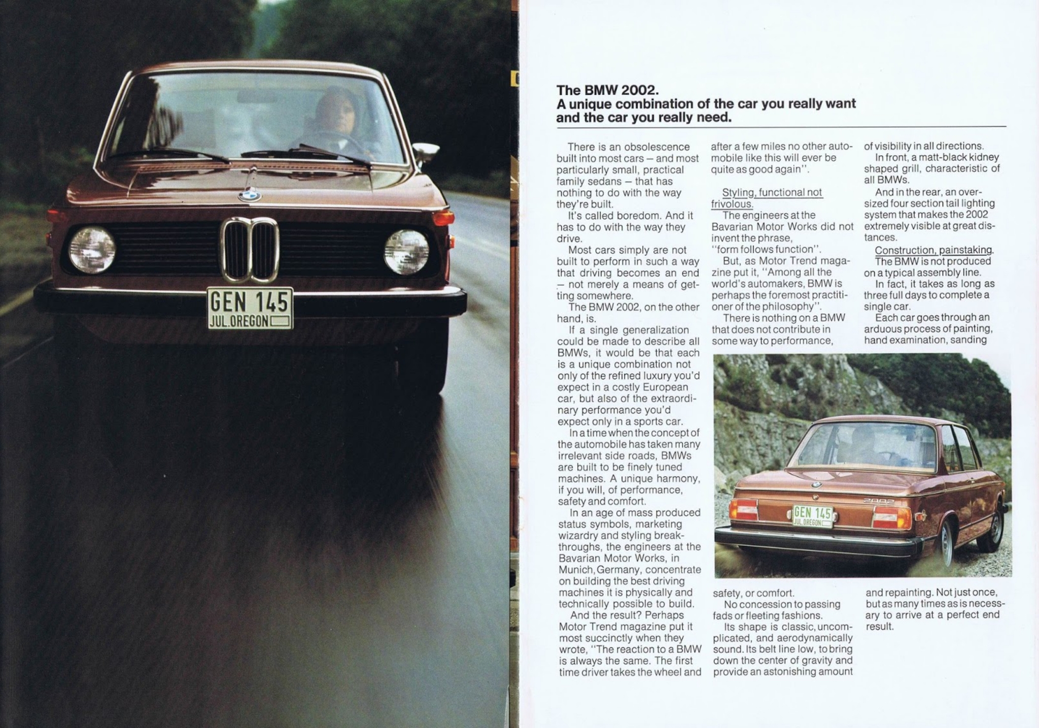 Брошюра BMW 2002 за 1975 год | Пикабу