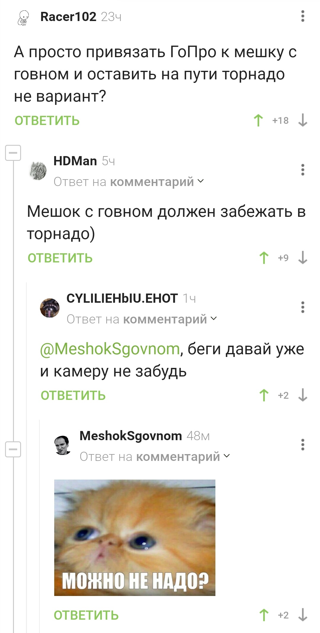 Беги, мешок, беги! | Пикабу