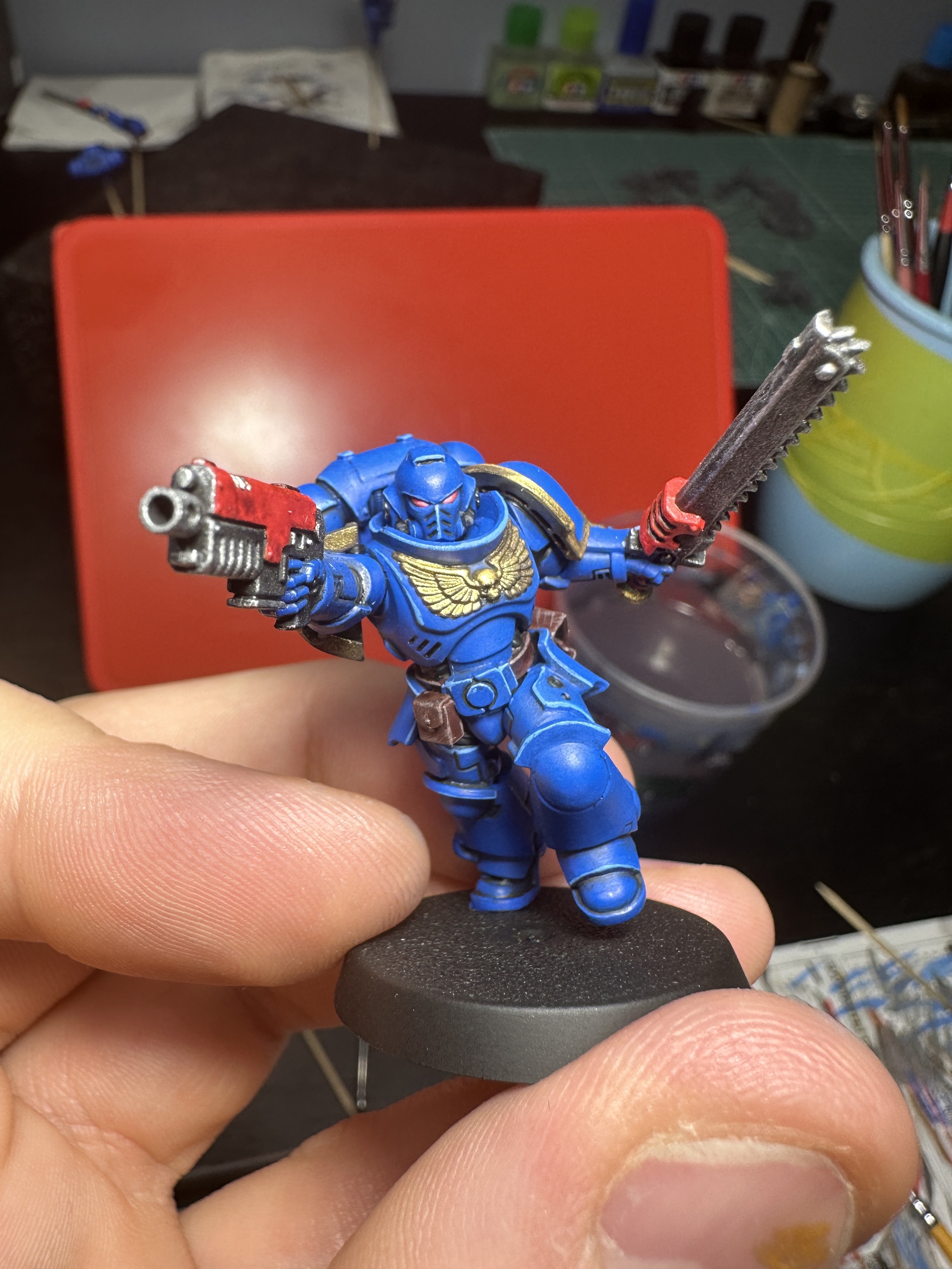 Warhammer 40 000, начал красить миньки) | Пикабу