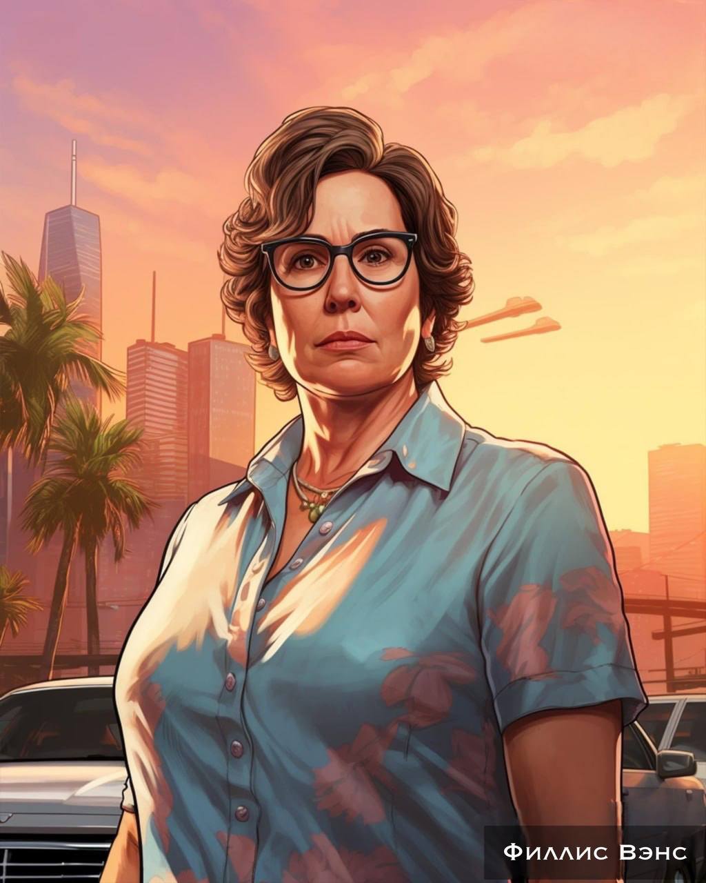 Актерский состав сериала "Офис" в стиле GTA V | Пикабу