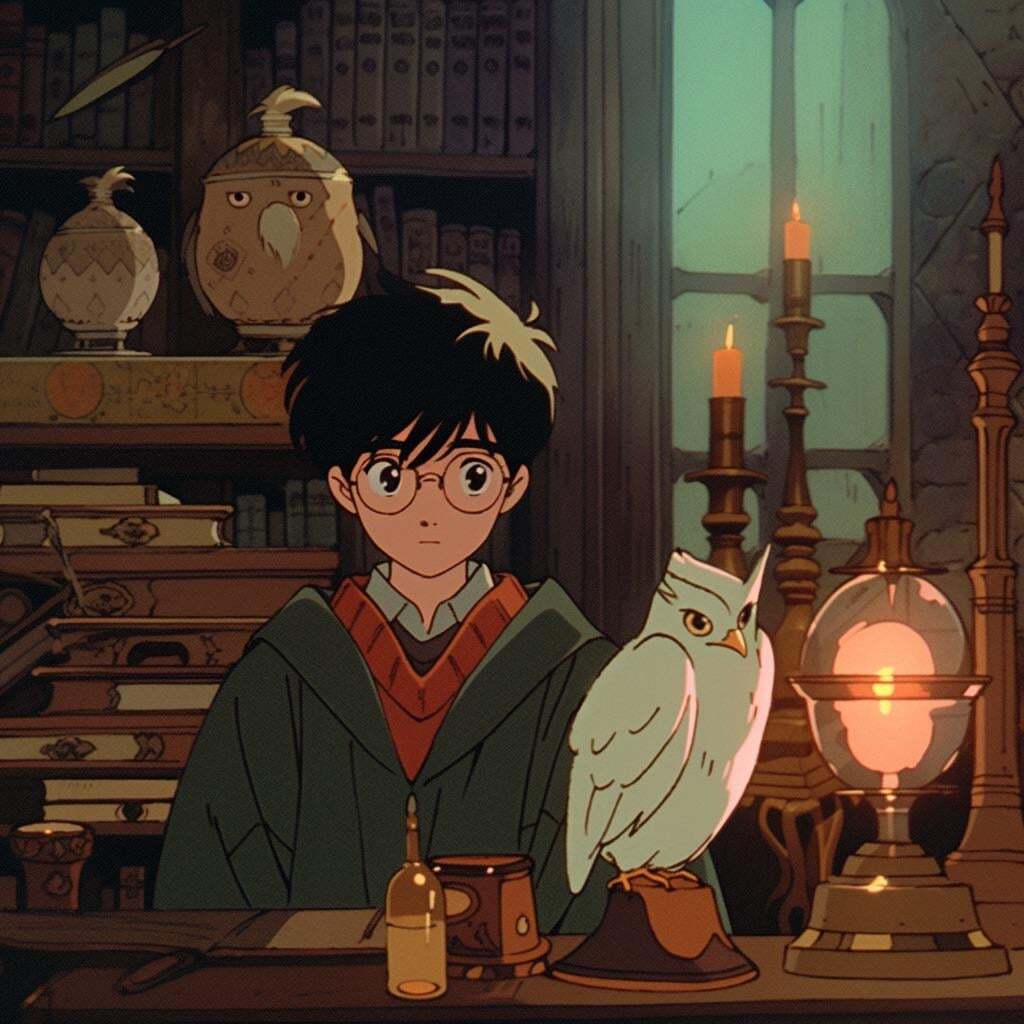 Мультивселенная Гарри Поттера: ретро Ghibli версия | Пикабу